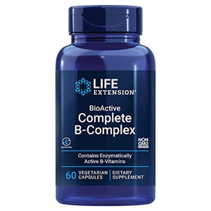 Life Extension Bioactive Complete B-complex, Heart, Brain And Nerve Support, Healthy Energy, Metabolism, Complete B Complex, 60 Vegetarian Capsules