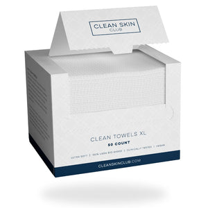 Clean Towels, 100% USDA Biobased Face Towel, Disposable Face Towelette, Makeup Remover Dry Wipes, Ultra Soft, 50 Ct, 1 Pack