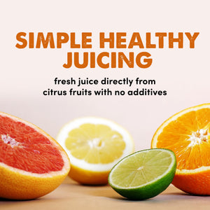 Elite Electric Citrus Juicer, Compact, Large Volume, Pulp Control, Oranges, Lemons, Limes, Grapefruits with Easy Pour Spout, 24oz, Black/Stainless Steel