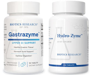 Biotics Research Gastrazyme 90 Tabs Hydro-Zyme 250 Tabs Upper GI Digestion Combo