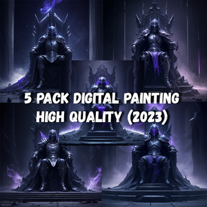 Digital Realistic High Quality Void Knight Paintings - 5 Pack Instant Download JPG (2023)