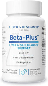 Biotics Research Beta-Plus supplement bottle on a white background