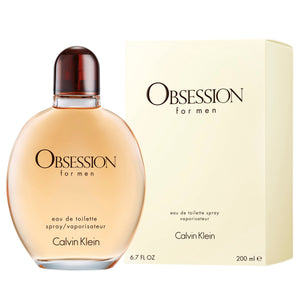 Calvin Klein Obsession for Men EDT 6.7 oz amber spicy fragrance bottle