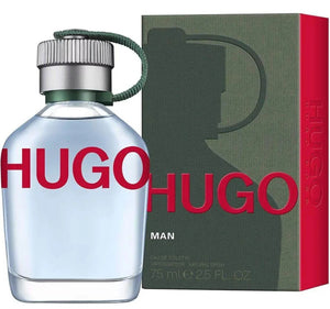Hugo Boss Hugo Man EDT 75 ml men perfume bottle with box on white background