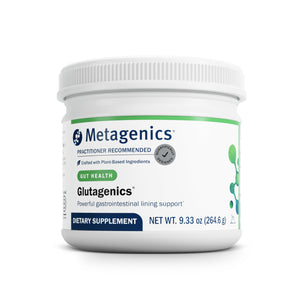 Metagenics Glutagenics, 9.33 oz (264.6 g) powder. A practitioner-recommended supplement providing powerful gastrointestinal lining support for gut health