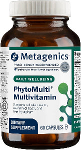 Metagenics PhytoMulti Multivitamin bottle on a white background