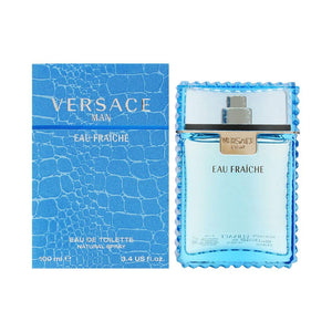 Versace Eau Fraiche for Men Eau de Toilette 100ml fresh aquatic fragrance bottle with packaging