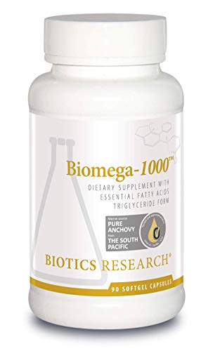 BIOTICS Research Biomega 1000 Omega 3 Fish Oil Supplement, Highly Concentrated Fish Oil with EPA/DHA, Omega 3 Fatty acids, Supports Immune, Cardiovascular 90 Softgels
