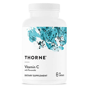 Thorne Vitamin C - Blend of and Citrus Bioflavonoids from Oranges Support Immune System, Production Cellular Energy, Collagen Healthy Tissue Gluten-Free 90 Capsules