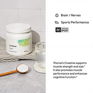 Thorne Creatine - Creatine Monohydrate, Amino Acid Powder - Support Muscles, Cellular Energy and Cognitive Function